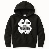 Irish St Patricks Day Shamrock Dibs On The Redhead Kids Hoodie