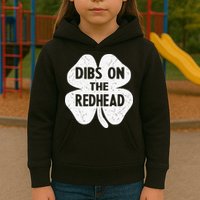 Irish St Patricks Day Shamrock Dibs On The Redhead Kids Hoodie