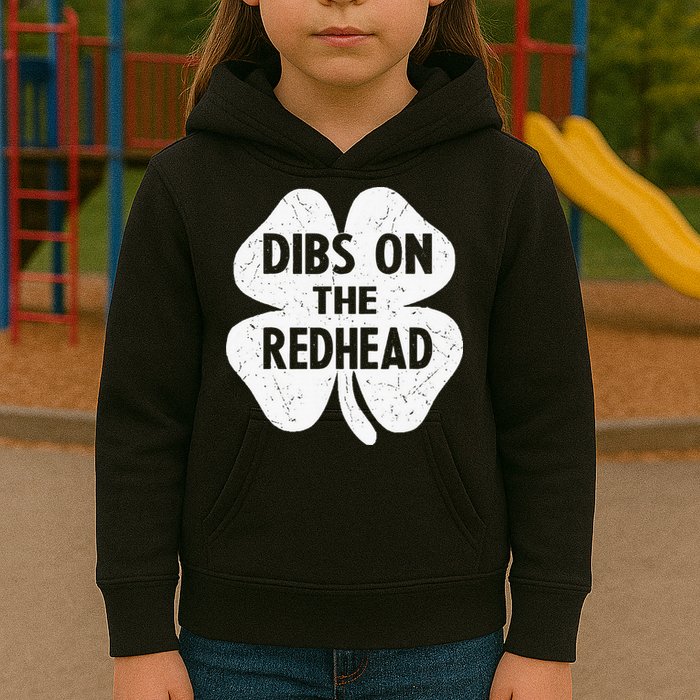 Irish St Patricks Day Shamrock Dibs On The Redhead Kids Hoodie