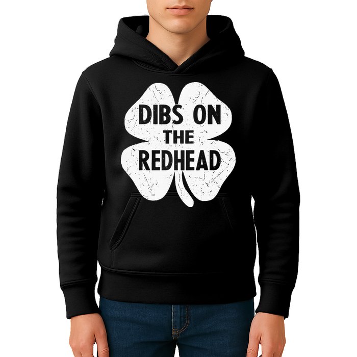 Irish St Patricks Day Shamrock Dibs On The Redhead Kids Hoodie