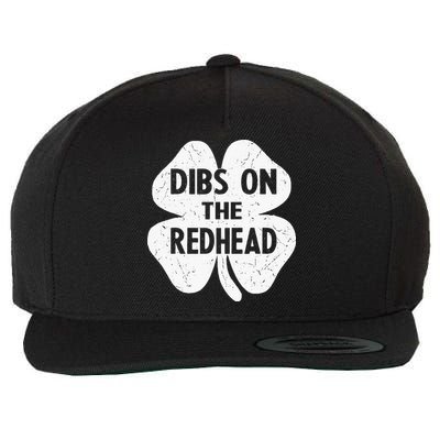 Irish St Patricks Day Shamrock Dibs On The Redhead Wool Snapback Cap
