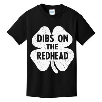 Irish St Patricks Day Shamrock Dibs On The Redhead Kids T-Shirt