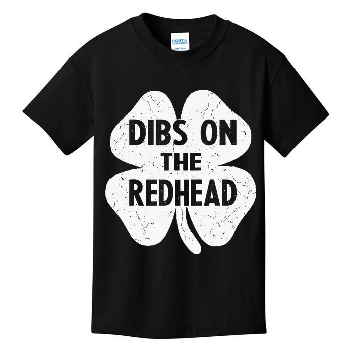 Irish St Patricks Day Shamrock Dibs On The Redhead Kids T-Shirt