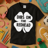 Irish St Patricks Day Shamrock Dibs On The Redhead Kids T-Shirt