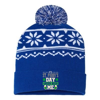 It's St Paddy's Day Green Beer Me Gift Meaningful Gift USA-Made Snowflake Beanie