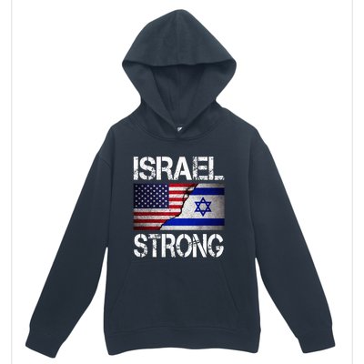 Israel Strong Pray For Israel Us Israel Flag Urban Pullover Hoodie