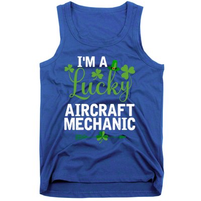 Irish St Patricks Day Costume I'm A Lucky Aircraft Mechanic Gift Tank Top