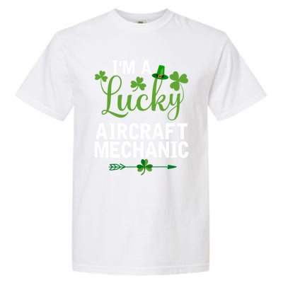 Irish St Patricks Day Costume I'm A Lucky Aircraft Mechanic Gift Garment-Dyed Heavyweight T-Shirt