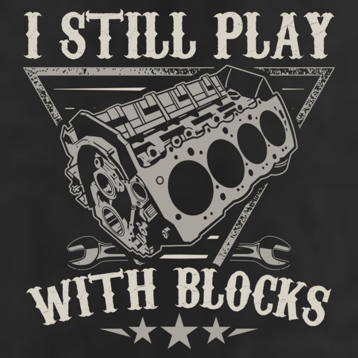 I Still Play With Blocks Car Mechanic Motor Engine Golf Towel