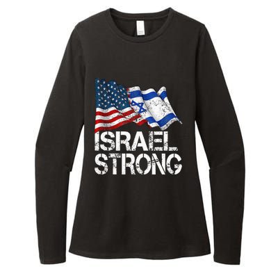 Israel Strong Pray For Israel Us Israel Flag Womens CVC Long Sleeve Shirt