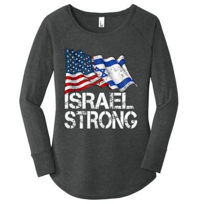 Israel Strong Pray For Israel Us Israel Flag Women's Perfect Tri Tunic Long Sleeve Shirt