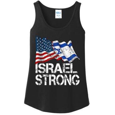 Israel Strong Pray For Israel Us Israel Flag Ladies Essential Tank