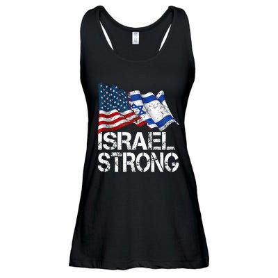 Israel Strong Pray For Israel Us Israel Flag Ladies Essential Flowy Tank