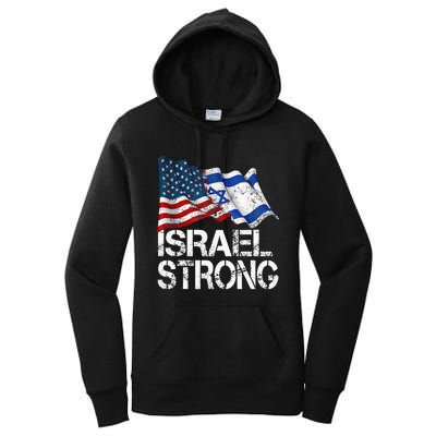 Israel Strong Pray For Israel Us Israel Flag Women's Pullover Hoodie