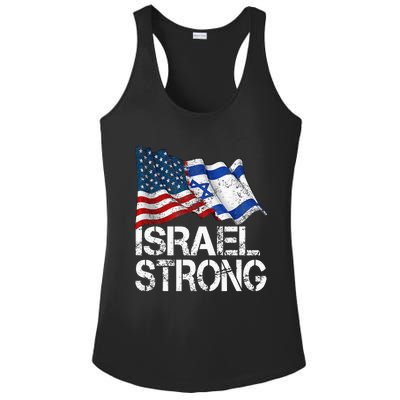 Israel Strong Pray For Israel Us Israel Flag Ladies PosiCharge Competitor Racerback Tank