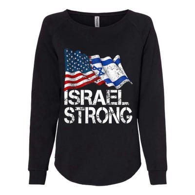 Israel Strong Pray For Israel Us Israel Flag Womens California Wash Sweatshirt