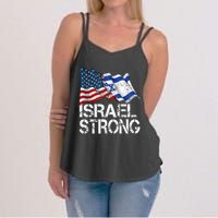 Israel Strong Pray For Israel Us Israel Flag Women's Strappy Tank