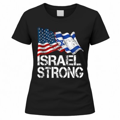 Israel Strong Pray For Israel Us Israel Flag Women's T-Shirt