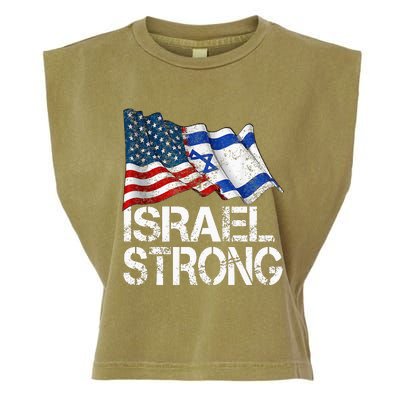 Israel Strong Pray For Israel Us Israel Flag Garment-Dyed Women's Muscle Tee