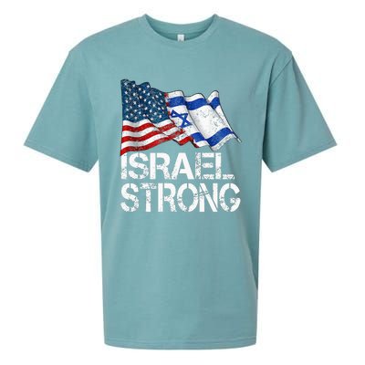 Israel Strong Pray For Israel Us Israel Flag Sueded Cloud Jersey T-Shirt