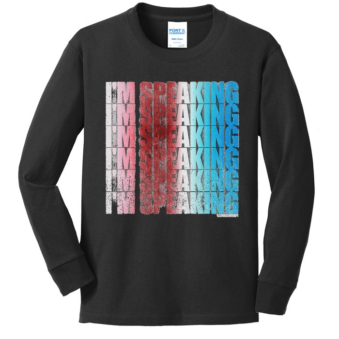 IM Speaking President Candidate The Kamala 2024 Kids Long Sleeve Shirt