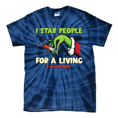 I Stab People For A Living Phlebotomist Christmas Xmas Tie-Dye T-Shirt