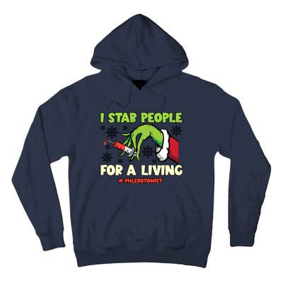 I Stab People For A Living Phlebotomist Christmas Xmas Tall Hoodie