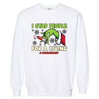 I Stab People For A Living Phlebotomist Christmas Xmas Garment-Dyed Sweatshirt