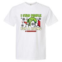 I Stab People For A Living Phlebotomist Christmas Xmas Garment-Dyed Heavyweight T-Shirt