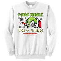 I Stab People For A Living Phlebotomist Christmas Xmas Sweatshirt