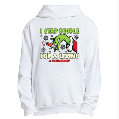 I Stab People For A Living Phlebotomist Christmas Xmas Urban Pullover Hoodie