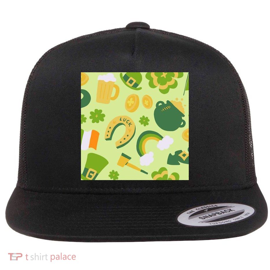 Ireland St Patrick's Day Celebration Flat Bill Trucker Hat