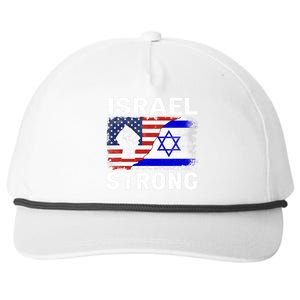 Israel Strong Pray For Israel Us Israel Flag Snapback Five-Panel Rope Hat