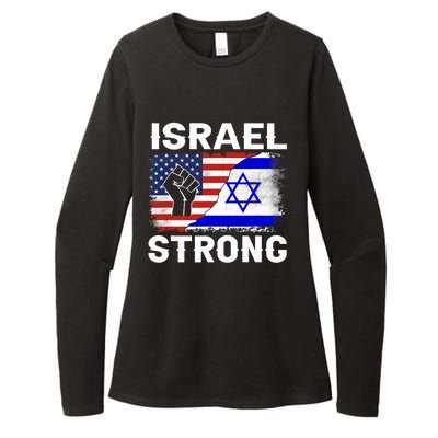 Israel Strong Pray For Israel Us Israel Flag Womens CVC Long Sleeve Shirt