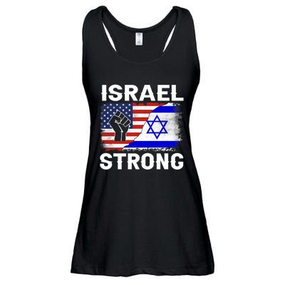 Israel Strong Pray For Israel Us Israel Flag Ladies Essential Flowy Tank