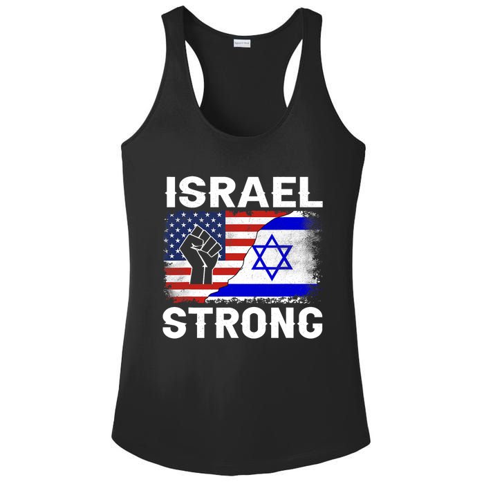 Israel Strong Pray For Israel Us Israel Flag Ladies PosiCharge Competitor Racerback Tank