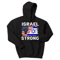 Israel Strong Pray For Israel Us Israel Flag Kids Hoodie