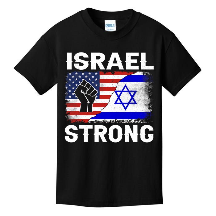 Israel Strong Pray For Israel Us Israel Flag Kids T-Shirt