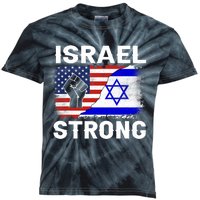 Israel Strong Pray For Israel Us Israel Flag Kids Tie-Dye T-Shirt