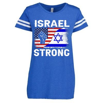 Israel Strong Pray For Israel Us Israel Flag Enza Ladies Jersey Football T-Shirt