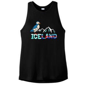 Iceland Stud Puffin Icelandic Bird Nordic Ladies PosiCharge Tri-Blend Wicking Tank