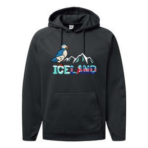 Iceland Stud Puffin Icelandic Bird Nordic Performance Fleece Hoodie