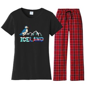 Iceland Stud Puffin Icelandic Bird Nordic Women's Flannel Pajama Set