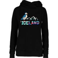 Iceland Stud Puffin Icelandic Bird Nordic Womens Funnel Neck Pullover Hood