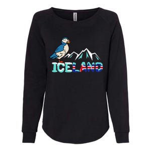 Iceland Stud Puffin Icelandic Bird Nordic Womens California Wash Sweatshirt