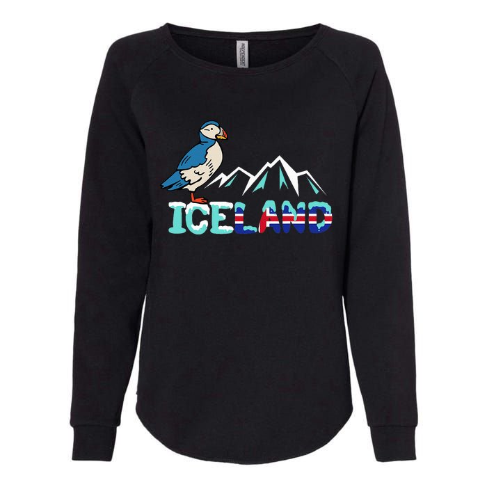 Iceland Stud Puffin Icelandic Bird Nordic Womens California Wash Sweatshirt