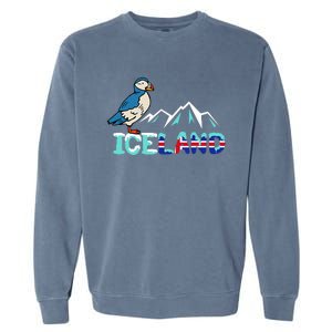 Iceland Stud Puffin Icelandic Bird Nordic Garment-Dyed Sweatshirt