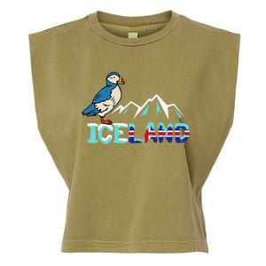 Iceland Stud Puffin Icelandic Bird Nordic Garment-Dyed Women's Muscle Tee