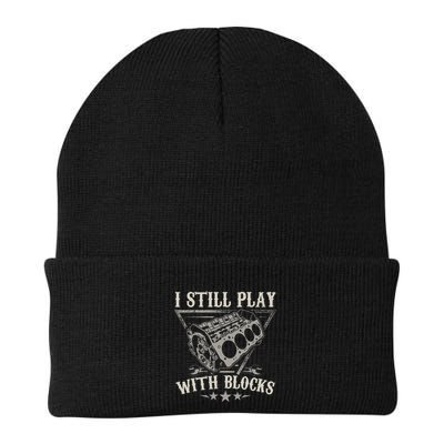 I Still Play With Blocks Car Mechanic Motor Engine Knit Cap Winter Beanie