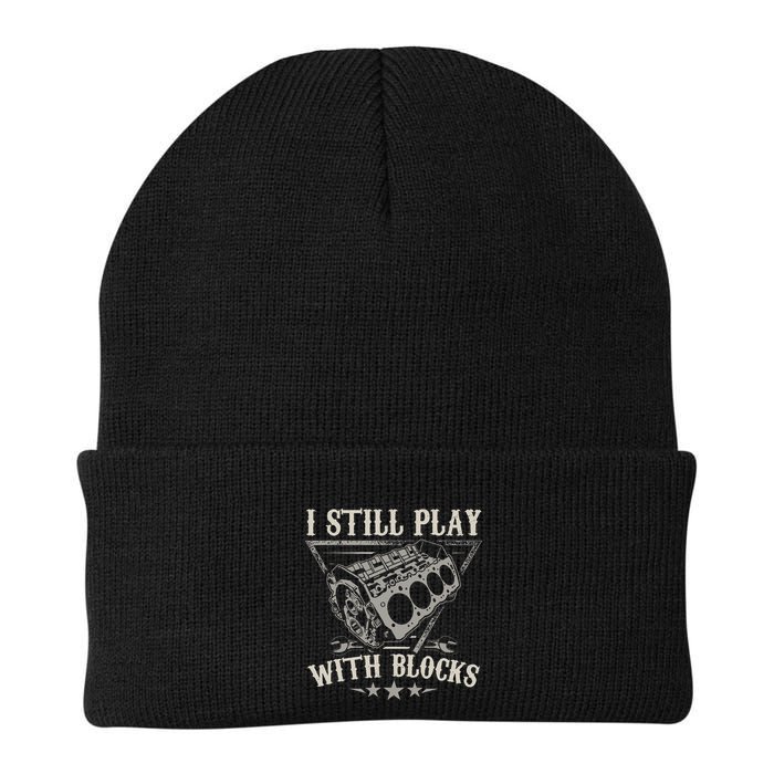 I Still Play With Blocks Car Mechanic Motor Engine Beanie